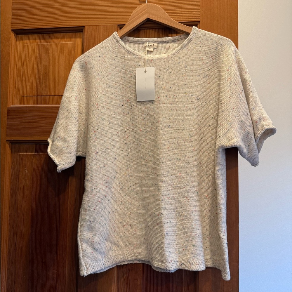 Oat Sprinkle Knit Short Sleeve Top